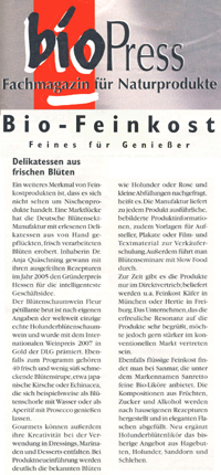 Delikatessen aus frischen Blüten