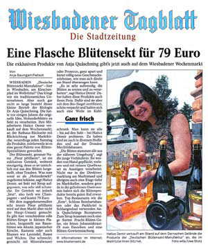 Eine Flasche Blütensekt für 79 Euro